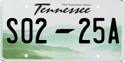 TN license plate S0225A