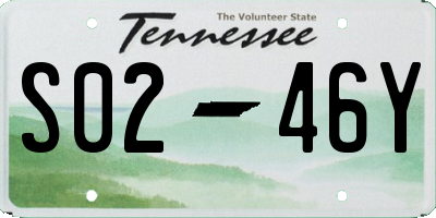 TN license plate S0246Y