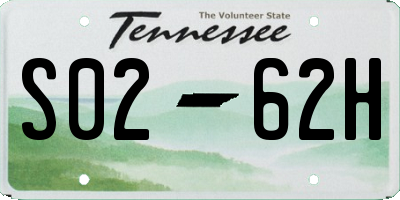 TN license plate S0262H