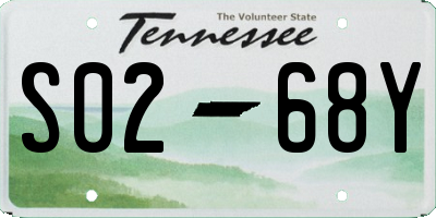TN license plate S0268Y