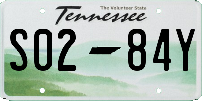 TN license plate S0284Y
