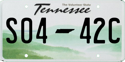 TN license plate S0442C