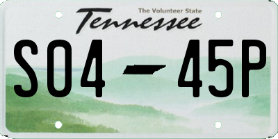 TN license plate S0445P