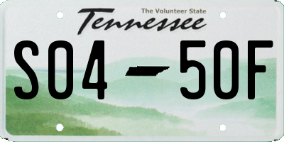 TN license plate S0450F