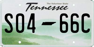 TN license plate S0466C