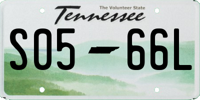 TN license plate S0566L