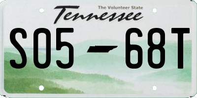 TN license plate S0568T