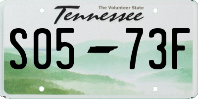 TN license plate S0573F