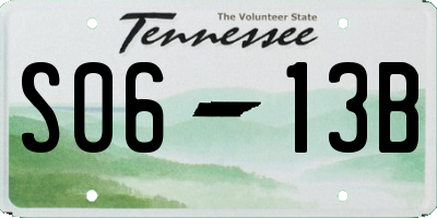 TN license plate S0613B