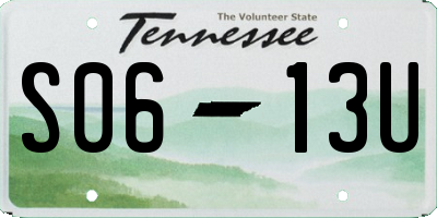 TN license plate S0613U