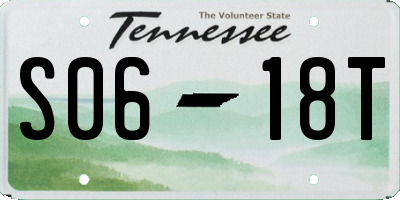 TN license plate S0618T