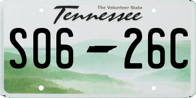 TN license plate S0626C