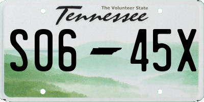 TN license plate S0645X