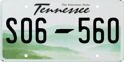 TN license plate S0656O
