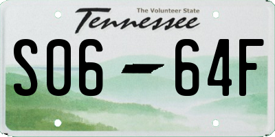 TN license plate S0664F