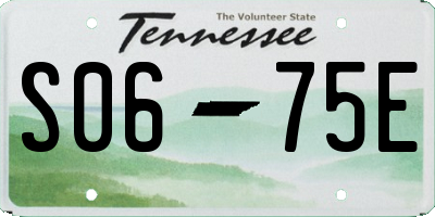 TN license plate S0675E