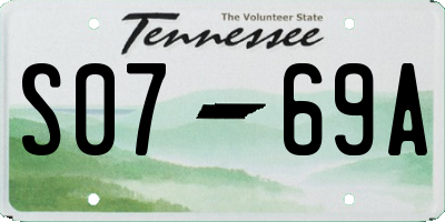 TN license plate S0769A