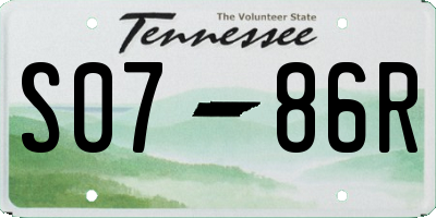TN license plate S0786R