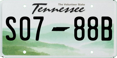 TN license plate S0788B