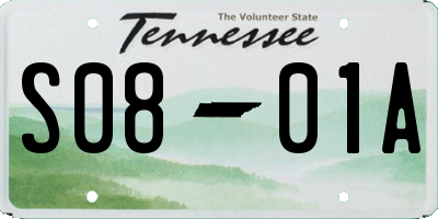 TN license plate S0801A