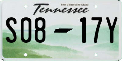 TN license plate S0817Y