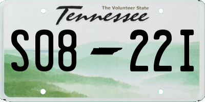 TN license plate S0822I