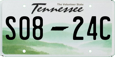 TN license plate S0824C