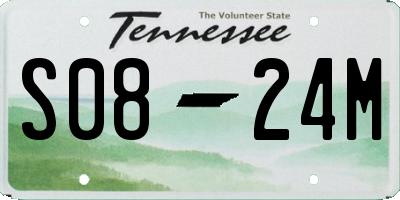 TN license plate S0824M