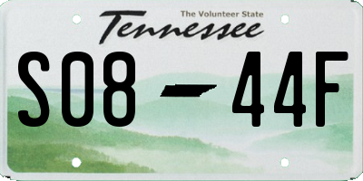 TN license plate S0844F