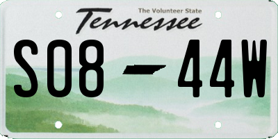 TN license plate S0844W