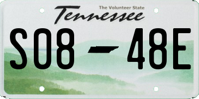 TN license plate S0848E