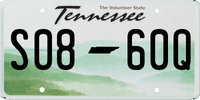 TN license plate S0860Q