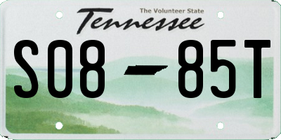 TN license plate S0885T