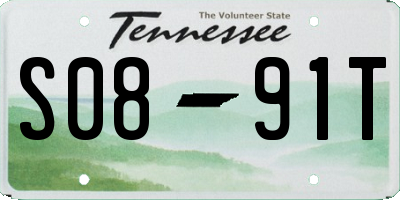 TN license plate S0891T