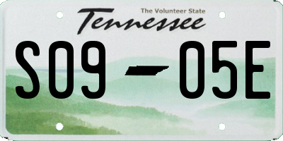 TN license plate S0905E