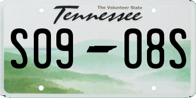 TN license plate S0908S