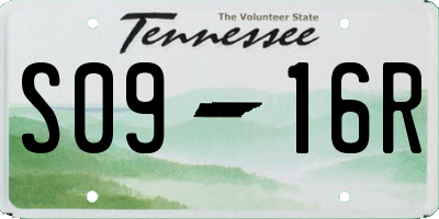 TN license plate S0916R