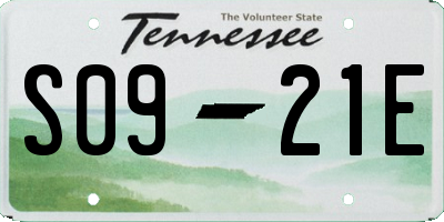 TN license plate S0921E