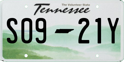TN license plate S0921Y
