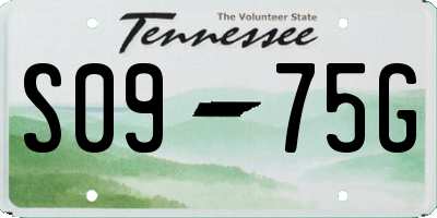 TN license plate S0975G