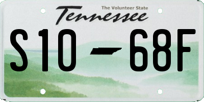 TN license plate S1068F