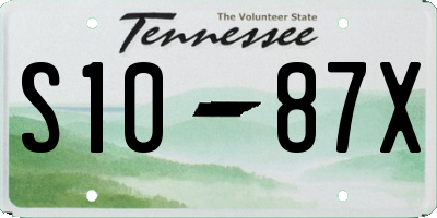 TN license plate S1087X