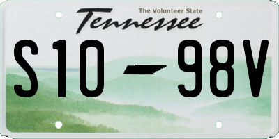 TN license plate S1098V