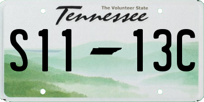 TN license plate S1113C