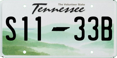 TN license plate S1133B