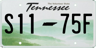 TN license plate S1175F