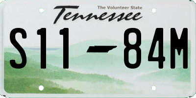 TN license plate S1184M