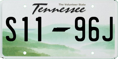 TN license plate S1196J