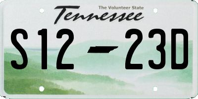 TN license plate S1223D