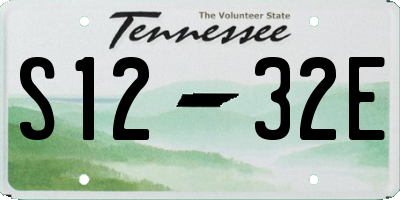 TN license plate S1232E